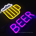 Decoration neon lighting led light logo Beer sign for store bar restaurant